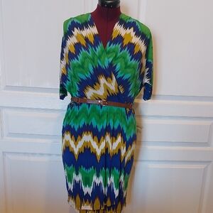 Calvin Klein Vibrant Zigzag Dress